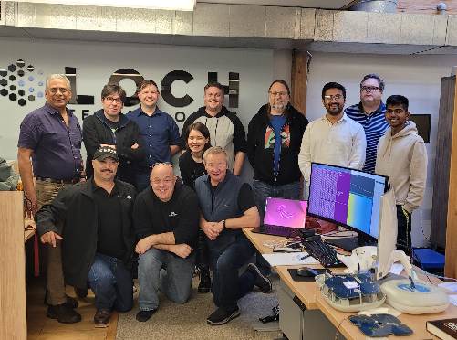 Alexandra Lukinicheva with the LOCH Technologies engineering team