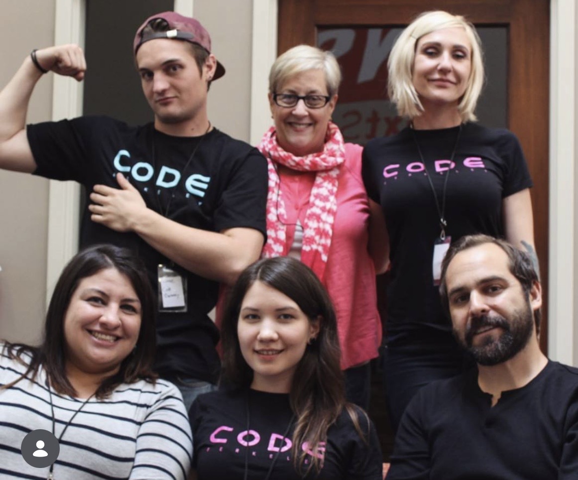 Alexandra Lukinicheva with the Code Berkeley team at Berkeley City College